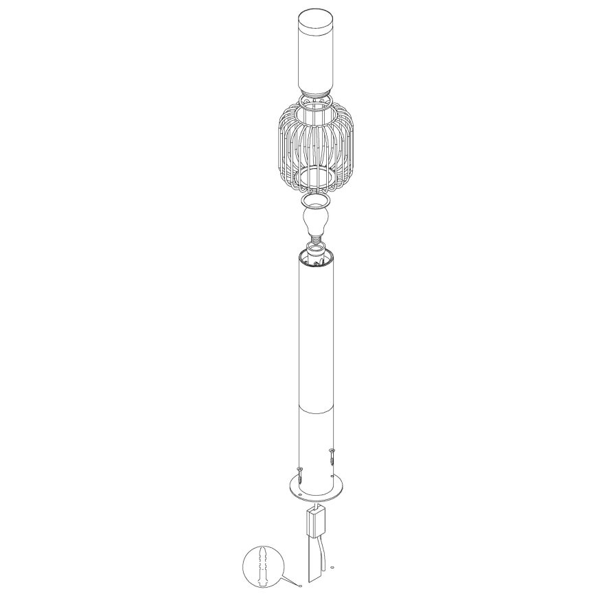 Eglo - Candeeiro de exterior 1xE27/28W/230V IP44