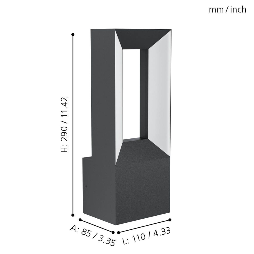 Eglo - Iluminação de parede exterior LED 2xLED/5W/230V IP44