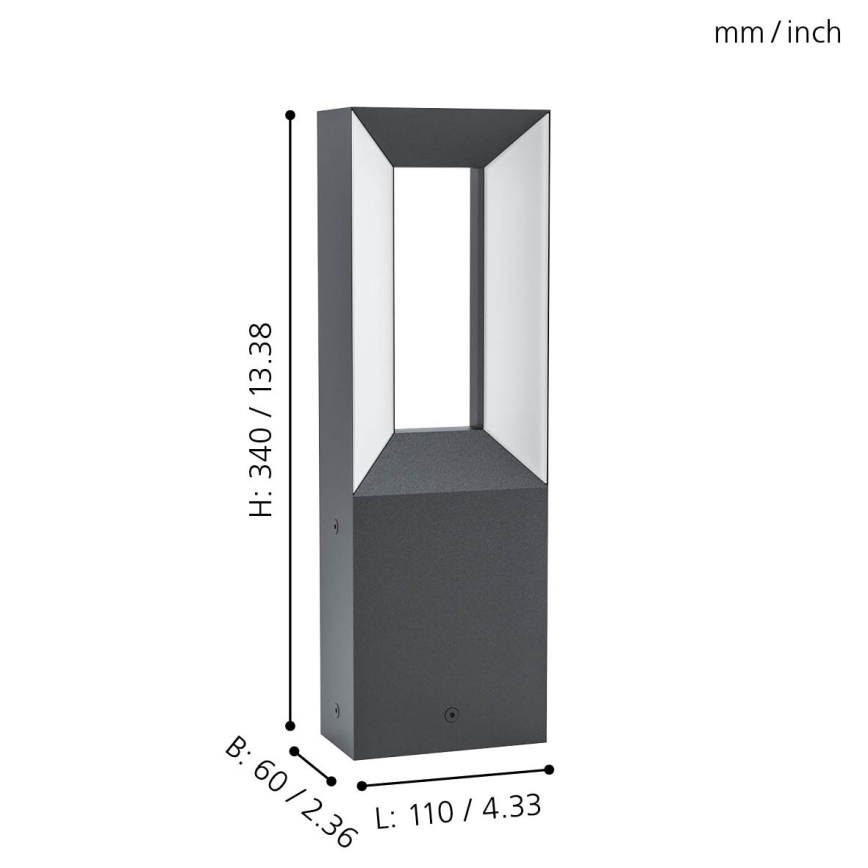 Eglo - Candeeiro exterior LED 2xLED/5W/230V IP44 34 cm