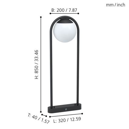 Eglo - Candeeiro de exterior 1xE27/28W/230V IP44