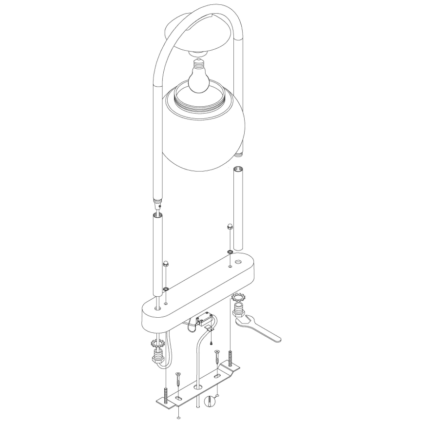 Eglo - Candeeiro de exterior 1xE27/28W/230V IP44