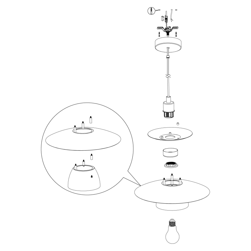Eglo - Candelabro num fio 1xE27/40W/230V