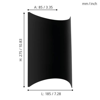 Eglo - Luz de parede LED de exterior LED/10W/230V IP44