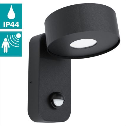 Eglo - Luz de parede exterior com sensor LED LED/6W/230V IP44