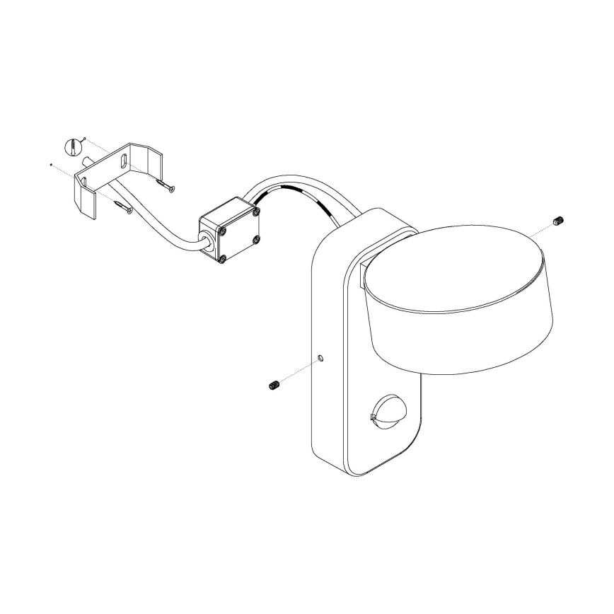 Eglo - Luz de parede exterior com sensor LED LED/6W/230V IP44