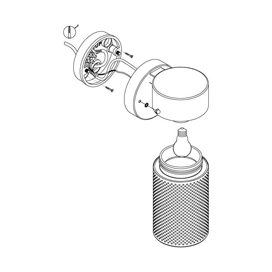 Eglo - Luz de parede de exterior 1xE27/28W/230V