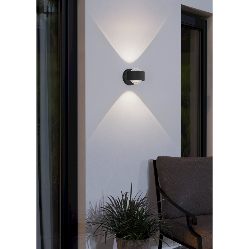 Eglo - Luz de parede LED de exterior 2xLED/2W/230V IP44