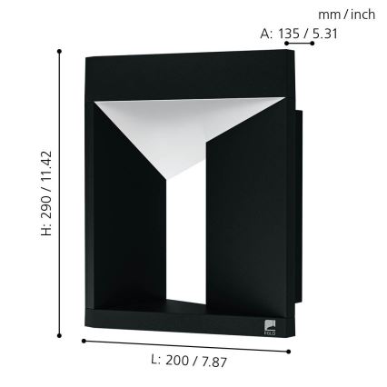 Eglo - Luz de parede LED de exterior LED/10W/230V IP54