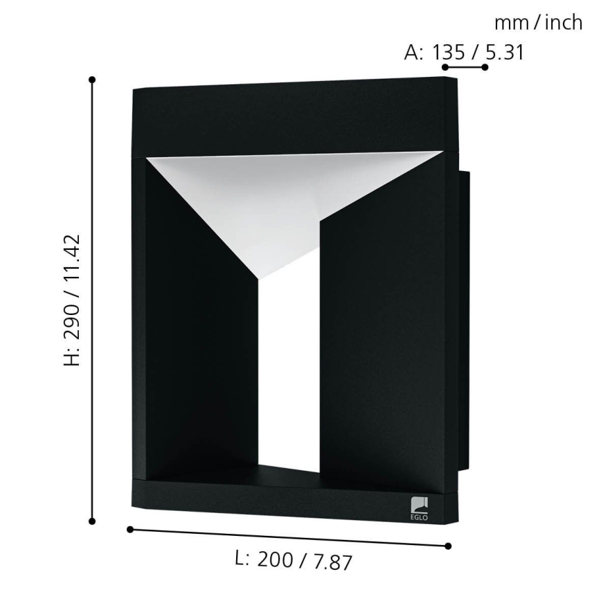 Eglo - Luz de parede LED de exterior LED/10W/230V IP54