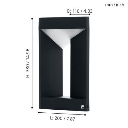 Eglo - Luz de parede LED de exterior LED/10W/230V IP54