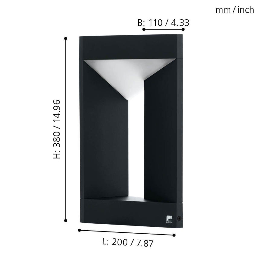 Eglo - Luz de parede LED de exterior LED/10W/230V IP54