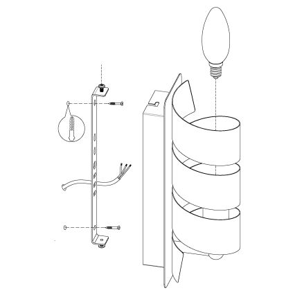 Eglo - Luz de parede 1xE14/40W/230V