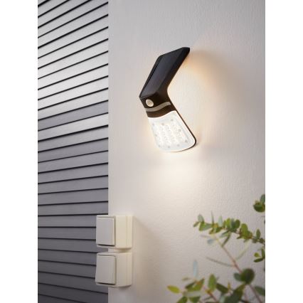 Eglo - Luz solar com um sensor LED/2W/3,7V IP44