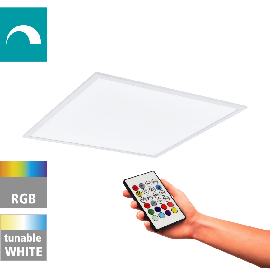Eglo - Iluminação de teto RGBW com regulação LED/32,5W/230V 2700-6500K 60x60 cm + controlo remoto