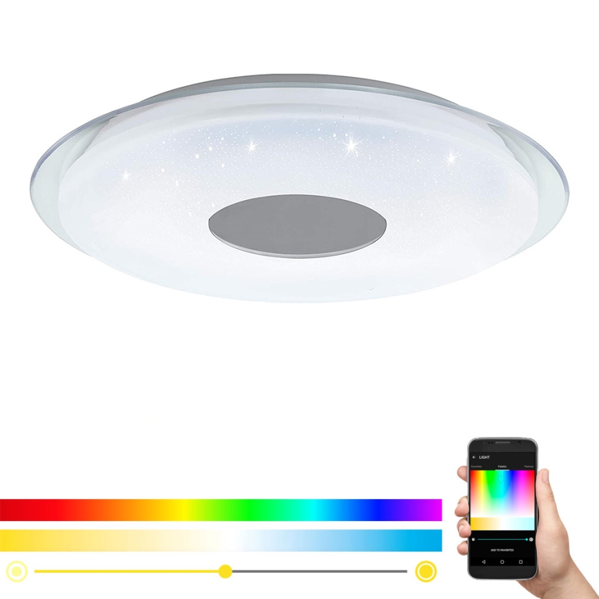 Eglo - Iluminação de teto LED RGB com regulação LANCIANO-C LED/38W/230V + CR