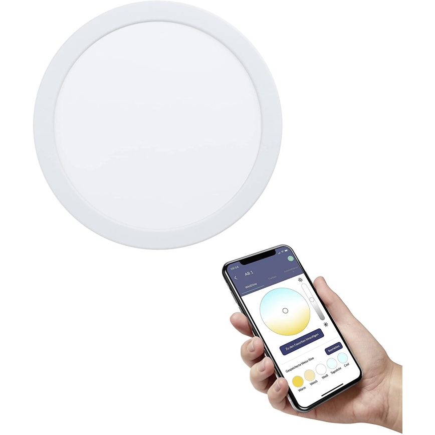 Eglo - Iluminação embutida de casa de banho LED com regulação LED/16,5W/230V IP44 ZigBee
