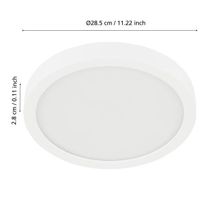 Eglo - Iluminação de casa de banho LED com regulação LED/19,5W/230V 2700-6500K IP44 ZigBee
