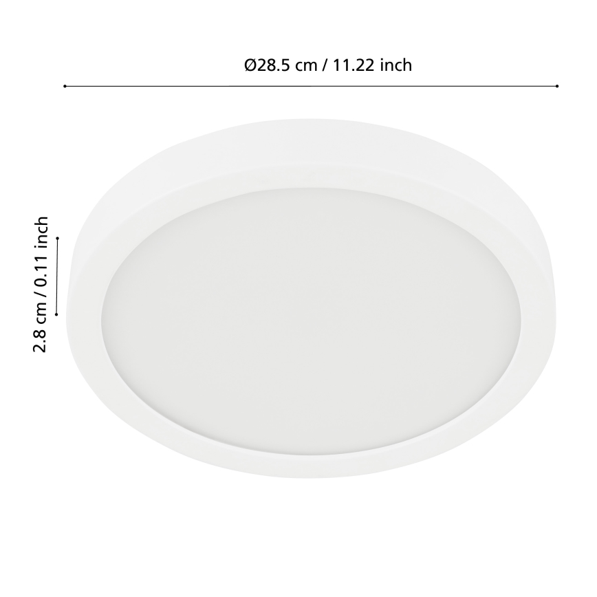 Eglo - Iluminação de casa de banho LED com regulação LED/19,5W/230V 2700-6500K IP44 ZigBee