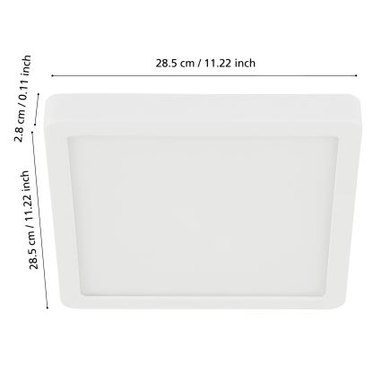 Eglo - Iluminação de teto de casa de banho LED com regulação LED/19,5W/230V 2700-6500K IP44 ZigBee