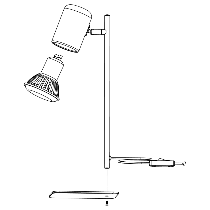 Eglo - Candeeiro de mesa LED 1xGU10/4,5W/230V branco