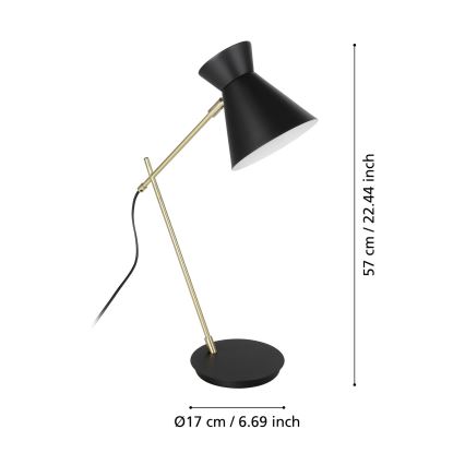 Eglo - Candeeiro de mesa 1xE27/10W/230V