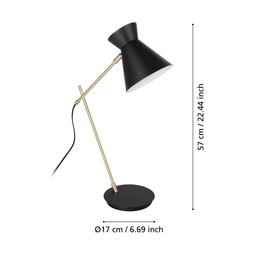 Eglo - Candeeiro de mesa 1xE27/10W/230V