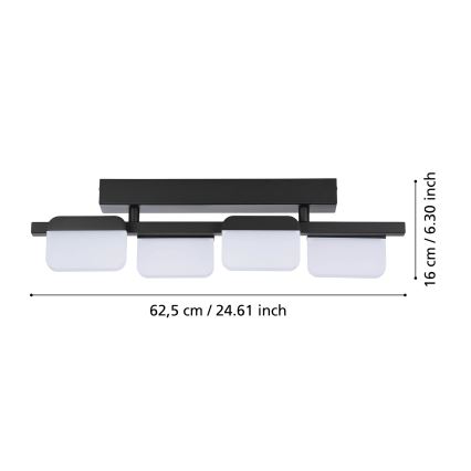 Eglo - Candelabro montado à superfície LED com regulação 4xLED/4,5W/230V