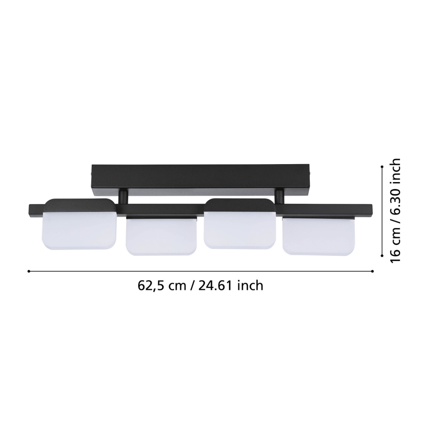Eglo - Candelabro montado à superfície LED com regulação 4xLED/4,5W/230V