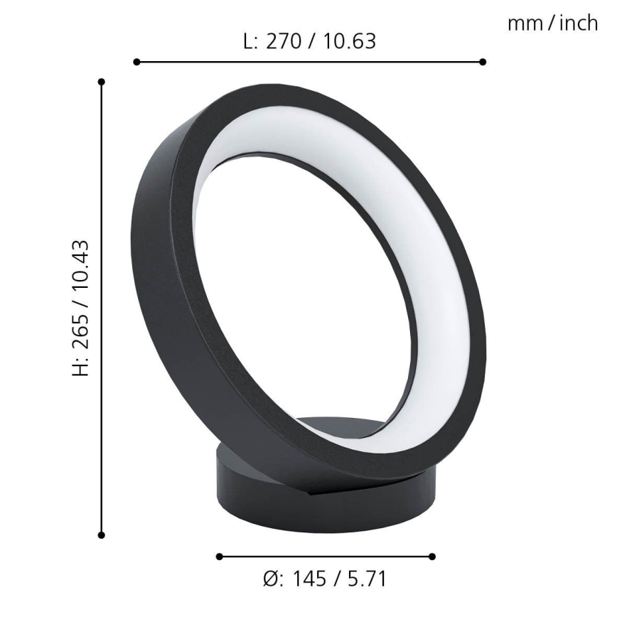 Eglo - Candeeiro de mesa LED RGB com regulação MARGHERA-C LED/16W/230V