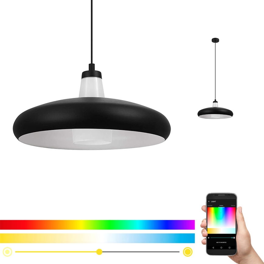 Eglo - Candelabro suspenso LED RGB com regulação TABANERA-C 1xE27/9W/230V