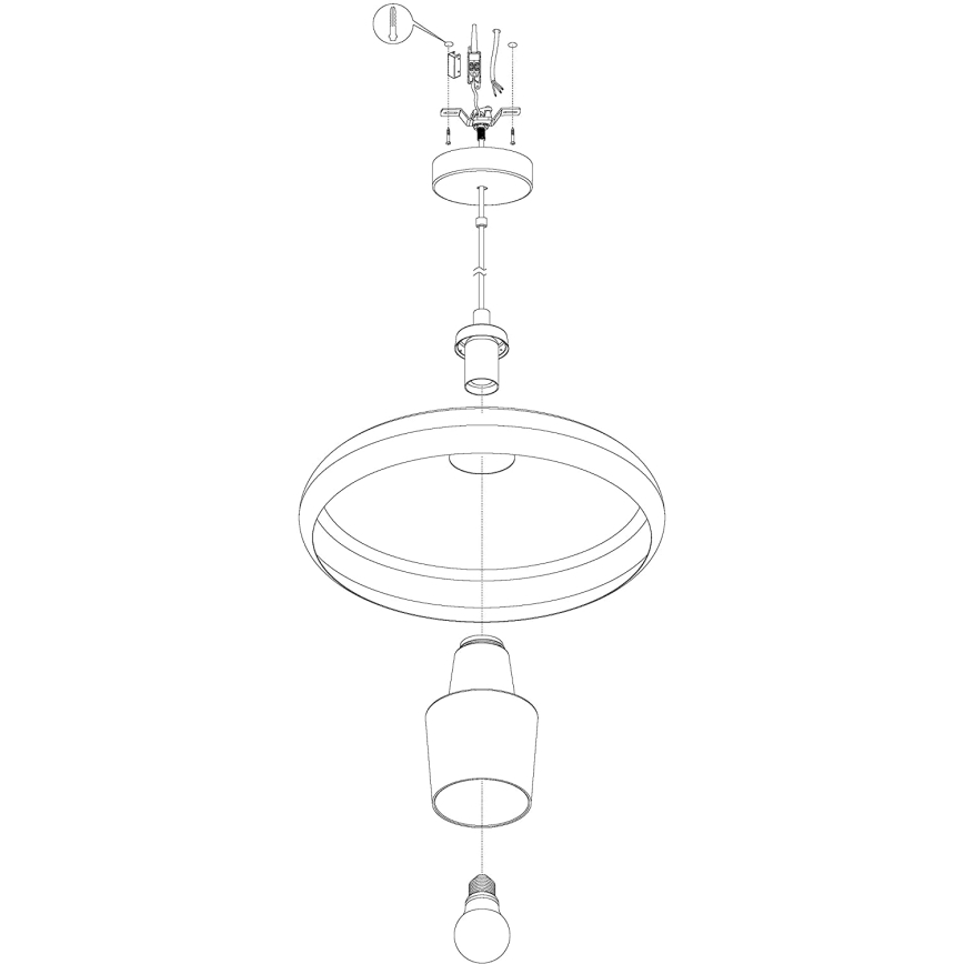 Eglo - Candelabro suspenso LED RGB com regulação TABANERA-C 1xE27/9W/230V