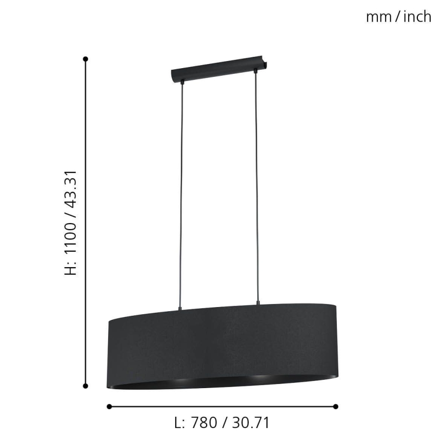 Eglo - Candelabro num fio 2xE27/40W/230V