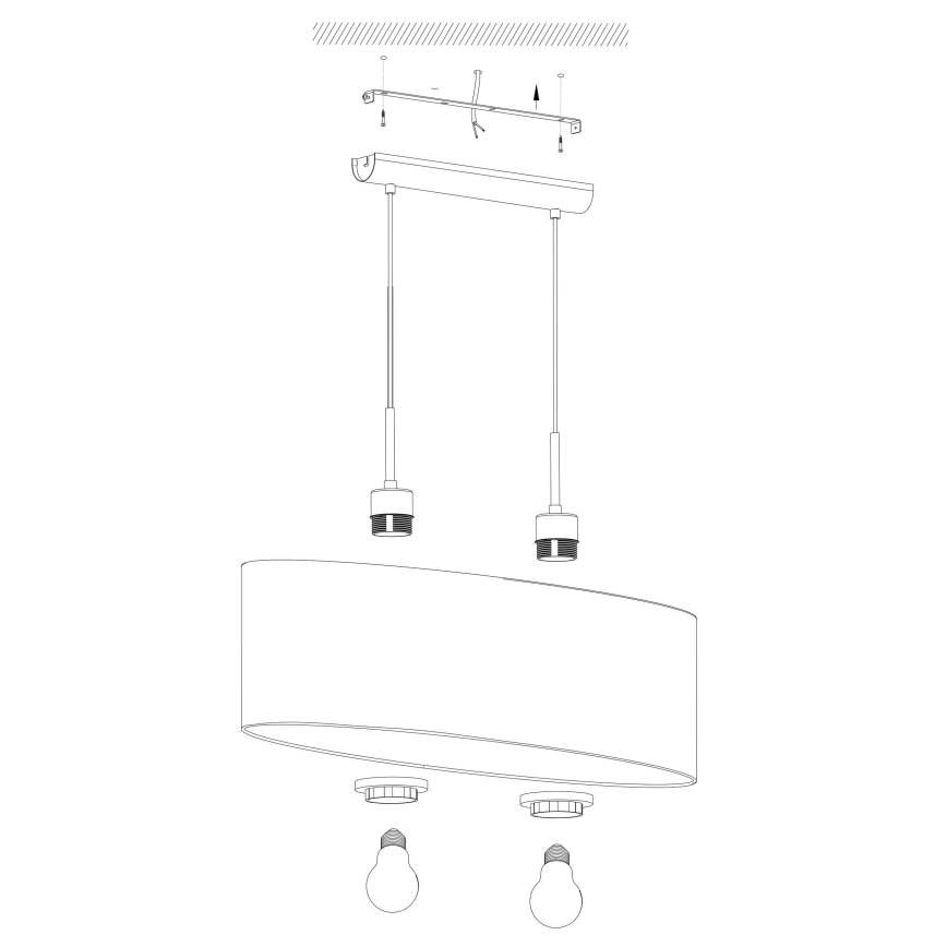 Eglo - Candelabro num fio 2xE27/40W/230V