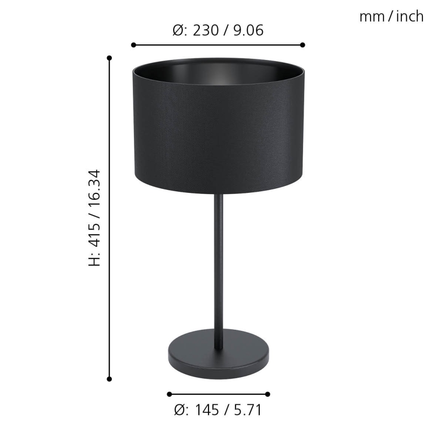 Eglo - Lâmpada de mesa 1xE27/40W/230V