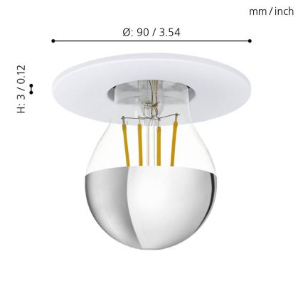 Eglo - Luz embutida 1xE27/40W/230V