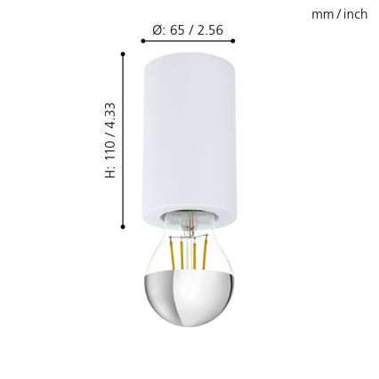 Eglo - Luz de teto 1xE27/40W/230V