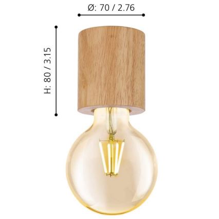 Eglo - Luz de teto 1xE27/28W/230V
