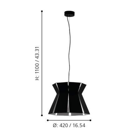 Eglo - Candelabro num fio 1xE27/40W/230V