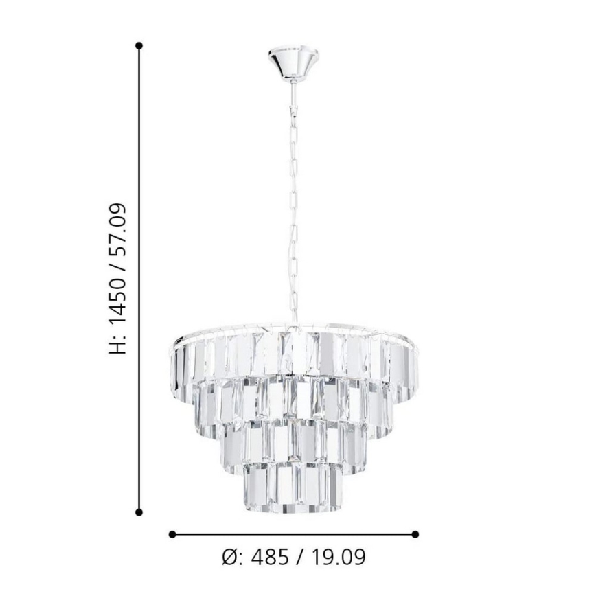Eglo - Candelabro suspenso 7xE14/40W/230V