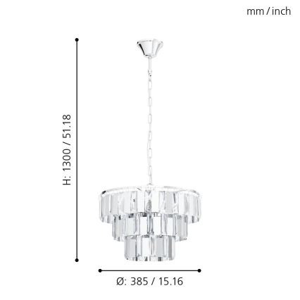 Eglo - Candelabro suspenso 5xE14/40W/230V