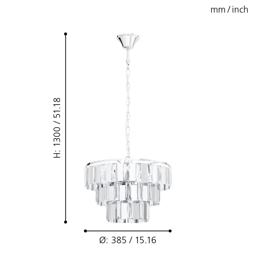 Eglo - Candelabro suspenso 5xE14/40W/230V