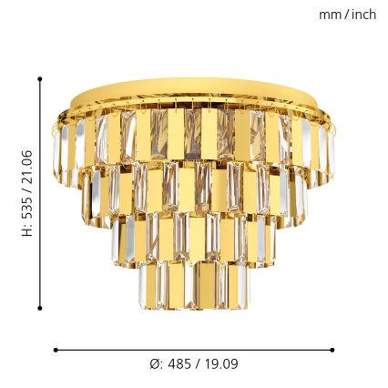Eglo - Candelabro suspenso 7xE14/40W/230V