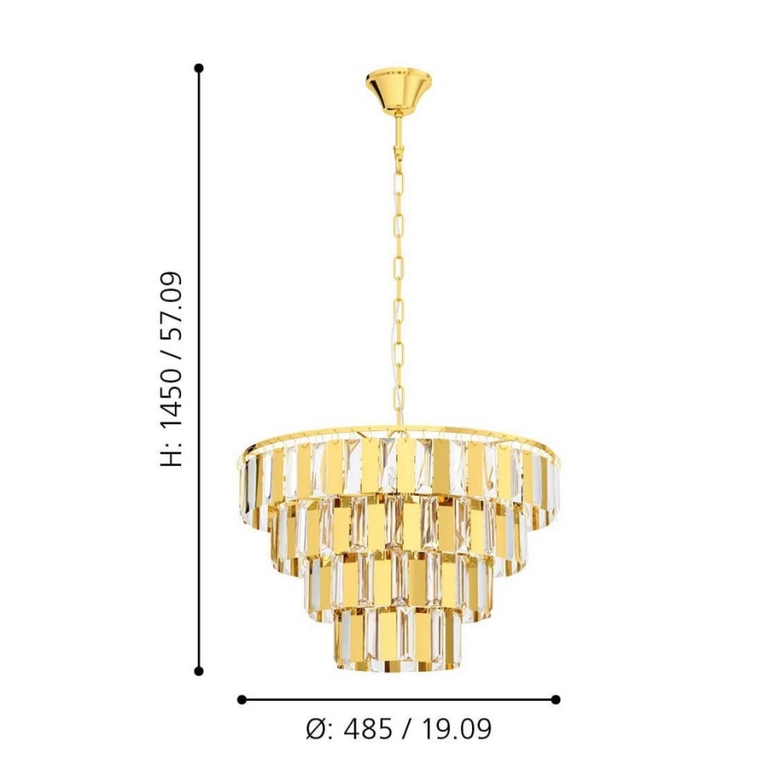 Eglo - Candelabro suspenso 7xE14/40W/230V