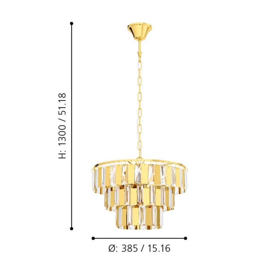 Eglo - Candelabro suspenso 5xE14/40W/230V