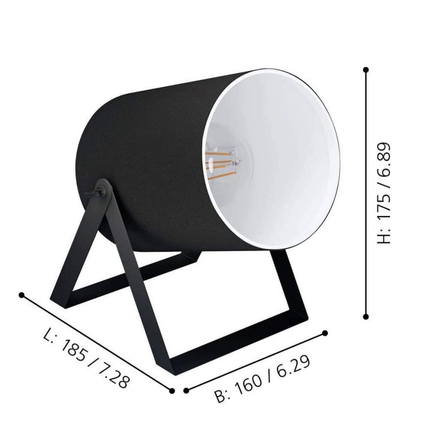 Eglo - Candeeiro de mesa 1xE27/25W/230V