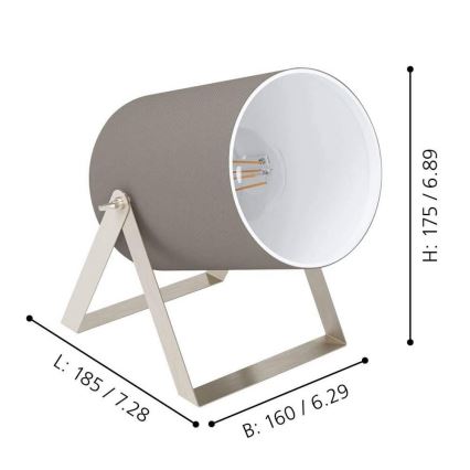 Eglo - Candeeiro de mesa 1xE27/25W/230V