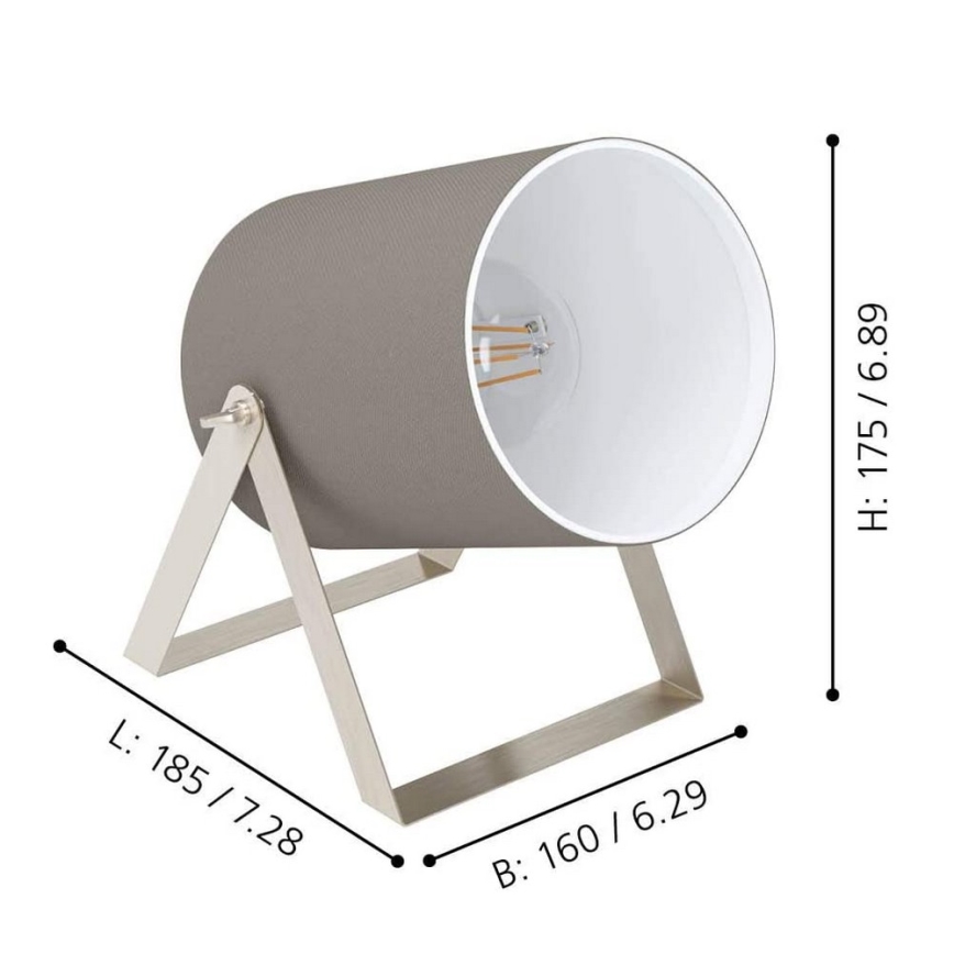 Eglo - Candeeiro de mesa 1xE27/25W/230V