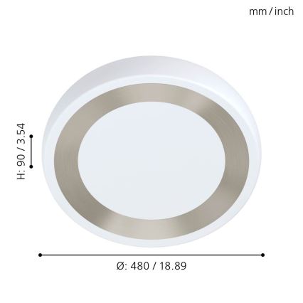 Eglo - Luz de teto LED LED/22W/230V