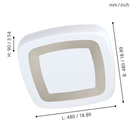 Eglo - Luz de teto LED LED/22W/230V