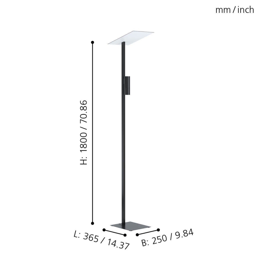 Eglo - Candeeiro de chão LED 2xGU10/5W/230V